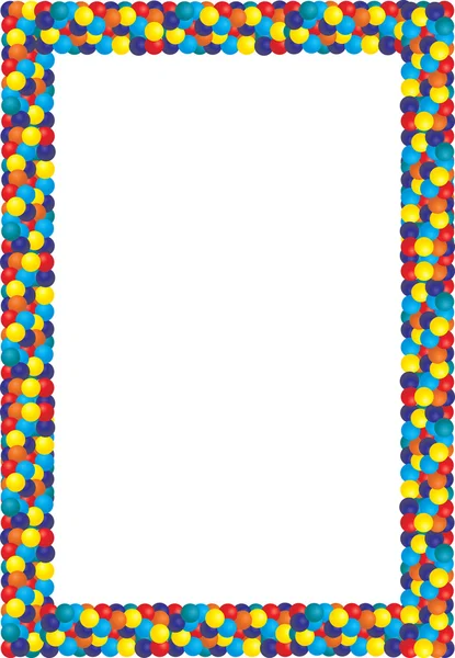 Multicolor ball page border — Stock Photo, Image