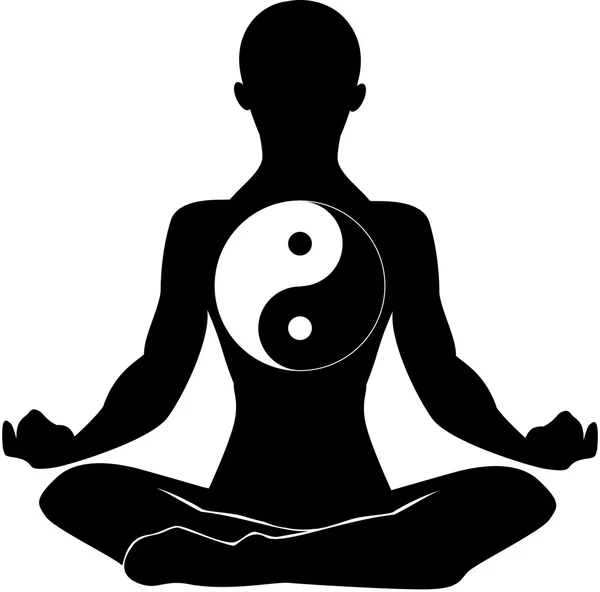 Ying Yang symbol harmonie a rovnováhy — Stock fotografie