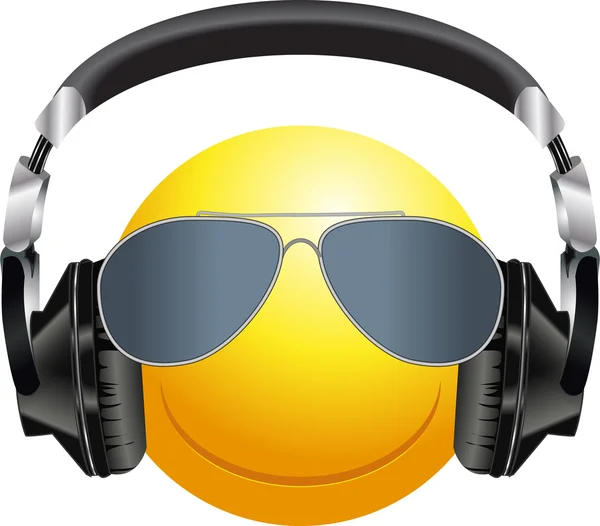 Fones de ouvido música feliz Musical — Fotografia de Stock