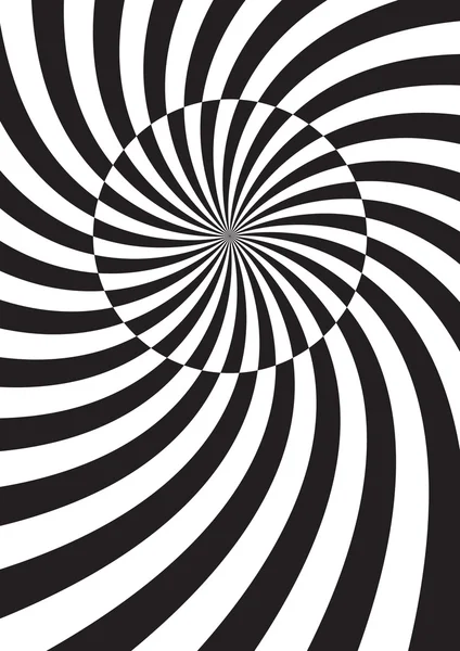 Ipnotica spirale in bianco e nero — Foto Stock