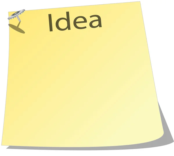 Publicarlo nota con idea — Foto de Stock