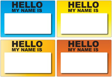 Hello My Name Is Tags clipart