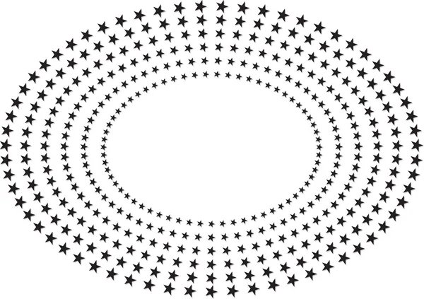 Круглая рамка со звездами — стоковое фото