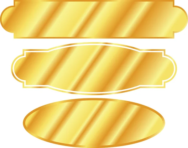 Золотая табличка или табличка с именем — стоковое фото