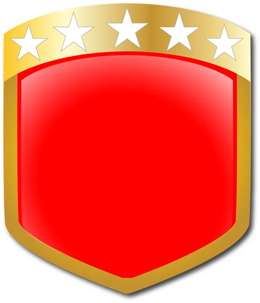 Vetor em branco escudo vermelho — Fotografia de Stock