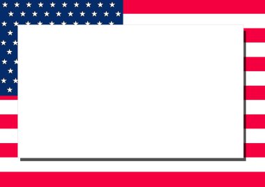 Amerikan bayrağı oluşan çerçeve.