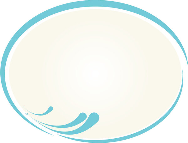 colourful silhouette oval frame