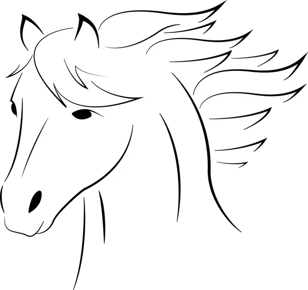 Vector image of an horse on white background — Stock Photo, Image