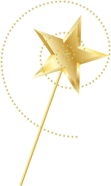 Kouzelná hůlka s hvězdami — Stock fotografie