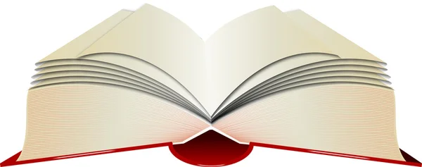 Vektor kép felett fehér nyitott könyv — Stock Fotó