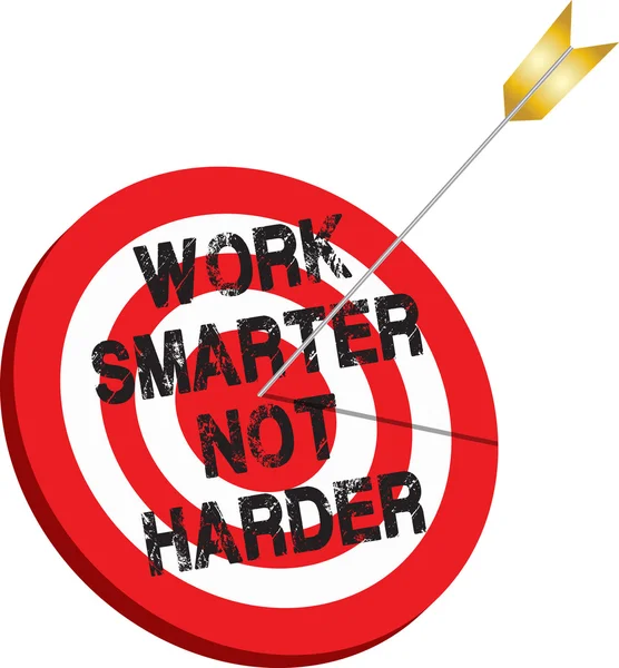 Sasaran Work Smarter Not Harder — Stok Foto