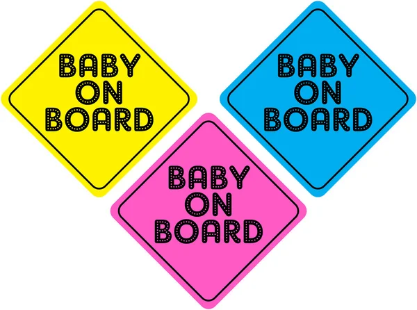 Baby on board işareti — Stok fotoğraf