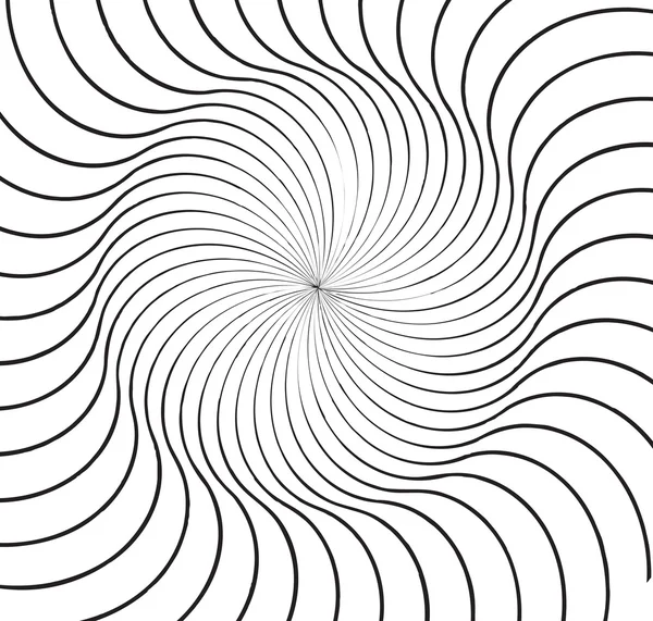 Pola Spiral hitam dan putih — Stok Foto