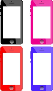 Modern cep telefonu illüstrasyon