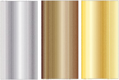 Alüminyum, bronz ve pirinç dokular dikişli