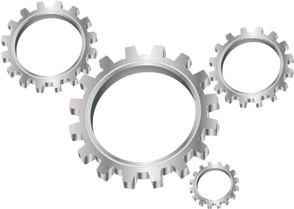 Abstract clockwork gears isolated on white — Stock Photo, Image