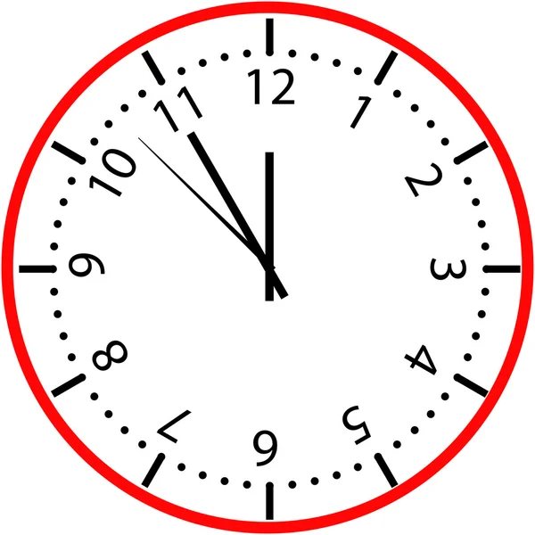 Reloj de pared blanco. Ilustración vectorial . — Foto de Stock