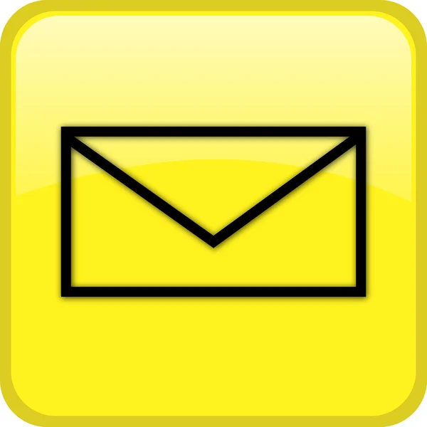 Mailové vektorové lesklé ikony e-mailové tlačítko — Stock fotografie