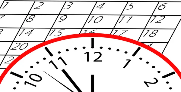 時計の文字盤とカレンダー — ストック写真
