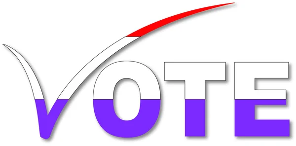 Illustration du logo de vote sur blanc — Photo