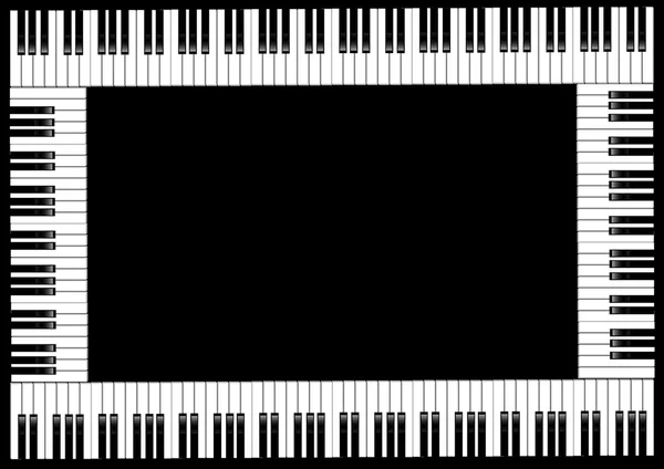 Σκελετός πληκτρολογίου πιάνου με κενό χώρο κειμένου — Φωτογραφία Αρχείου