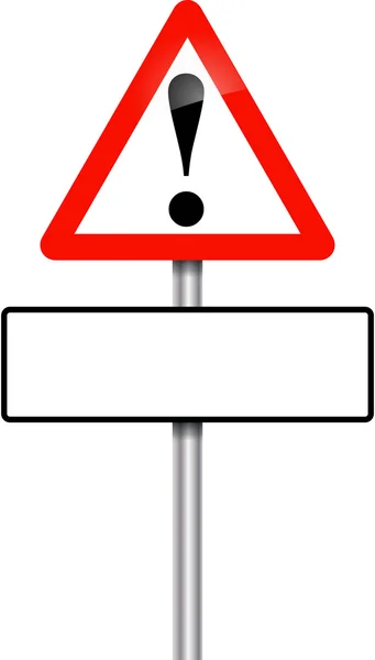 Triangular outros perigos sinal de aviso no fundo branco — Fotografia de Stock