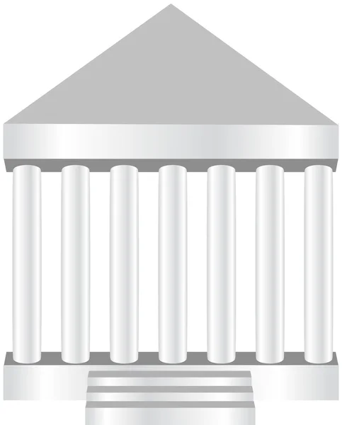 Illustration of bank icon isolated on white background. — Stock Photo, Image