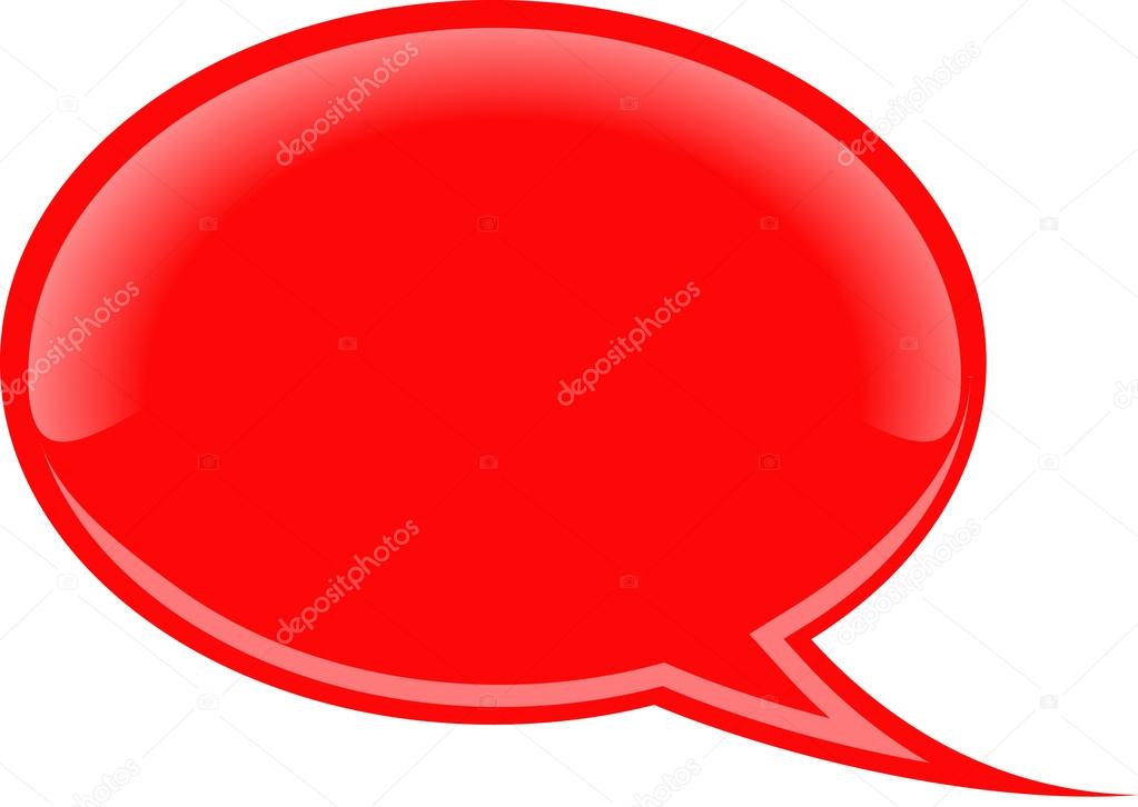 Speech bubble red icon Stock Photo by ©jamesstar 119615638