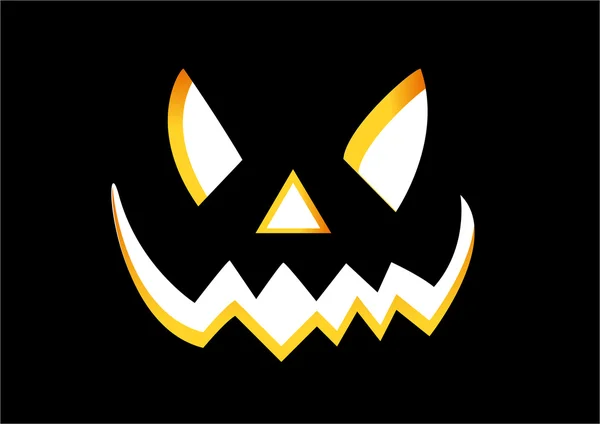 Calabaza de Halloween asustadiza sobre fondo negro —  Fotos de Stock