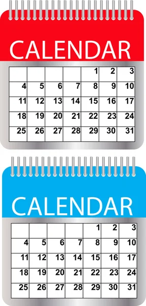 Ícone de calendário com dias do mês — Fotografia de Stock