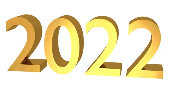 2022 Gold Schriftzug Neujahr — Stockfoto