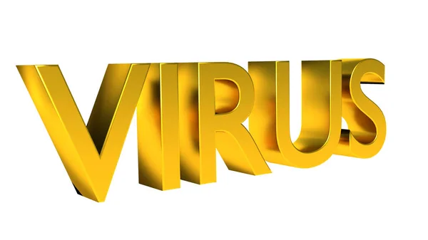 Virus Zlaté Písmo — Stock fotografie