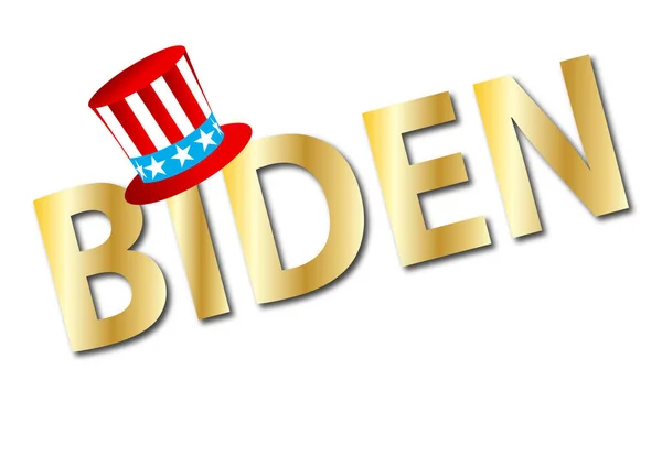 Biden Presidente Letras Oro — Foto de Stock