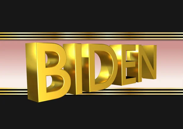 Litery Biden Gold — Zdjęcie stockowe