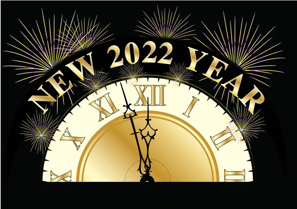 Nuovo Anno Orologio Grafico 2022 — Foto Stock