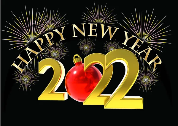 New Year Lettering 2022 — Stock Photo, Image