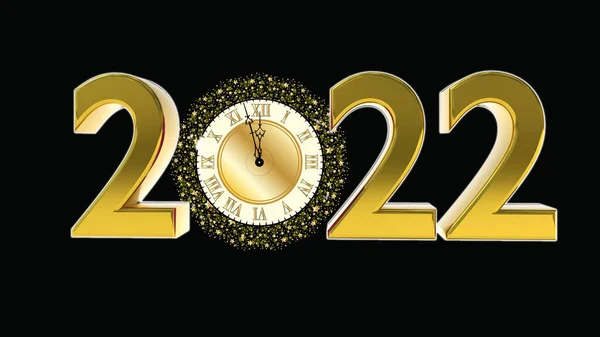 Yeni Yıl 2022 Saati — Stok fotoğraf