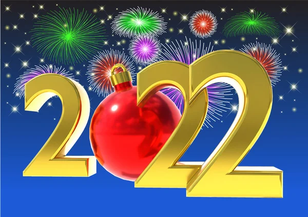 Ano Novo 2022 Lettering — Fotografia de Stock