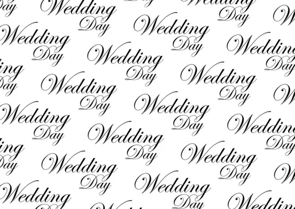 Wedding Day Lettering Script Step Repeat — Stock Photo, Image