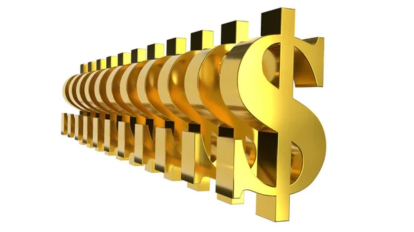 Guld Dollar Symbol — Stockfoto