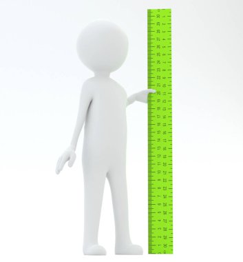 Cetvel konsepti olan adam