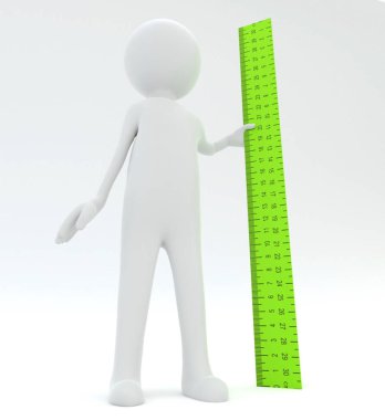 Cetvel konsepti olan adam