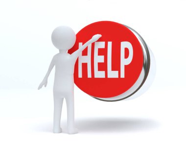 Yardım Düğmesine Basan Adam