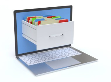 Dosya kavramlı dizüstü bilgisayar