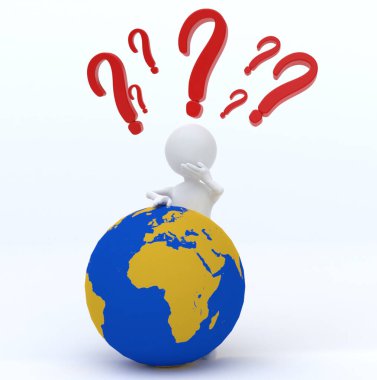 Soru işareti problemi olan adam