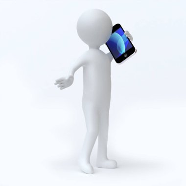 Cep telefonuyla konuşan adam.