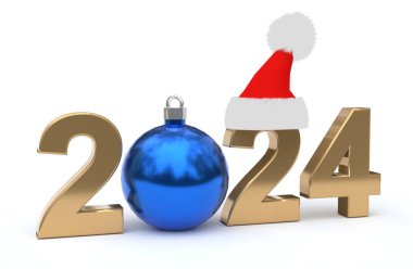2024 Yeni Yıl Değerli ve Noel Şapkalı