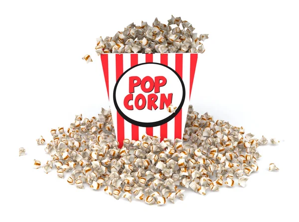 Popcorn Overlopen Doos — Stockfoto