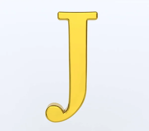 J金3D大写字母 — 图库照片