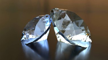 Boş arkaplanda elmaslar